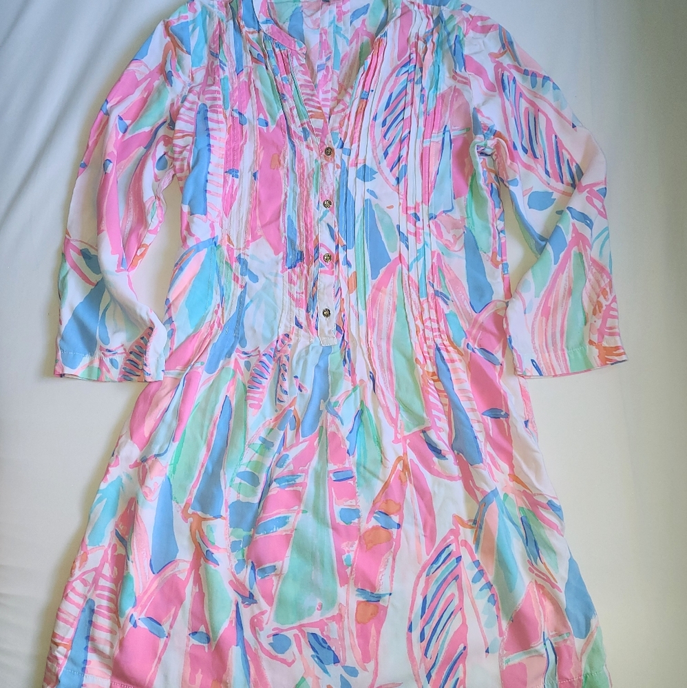 Lily Pulitzer pastel floral dress S